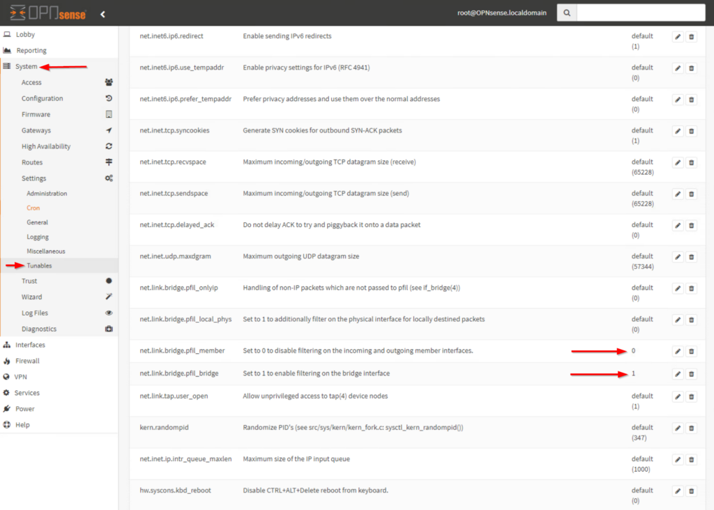 OPNsense system