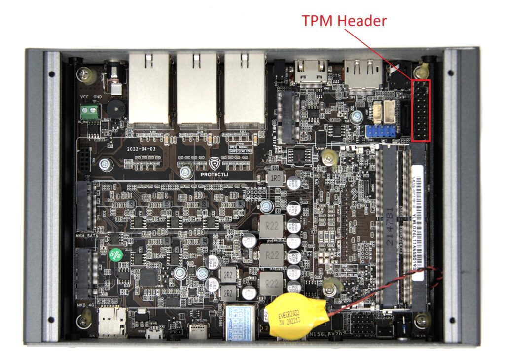 Protectli VP46xx TPM header location