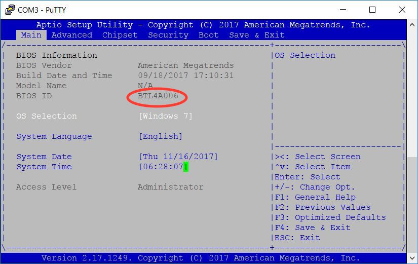 Verify BIOS ID on Vault