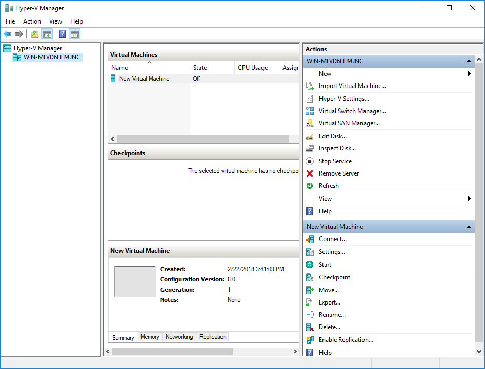 vault hyper-v vm wizard