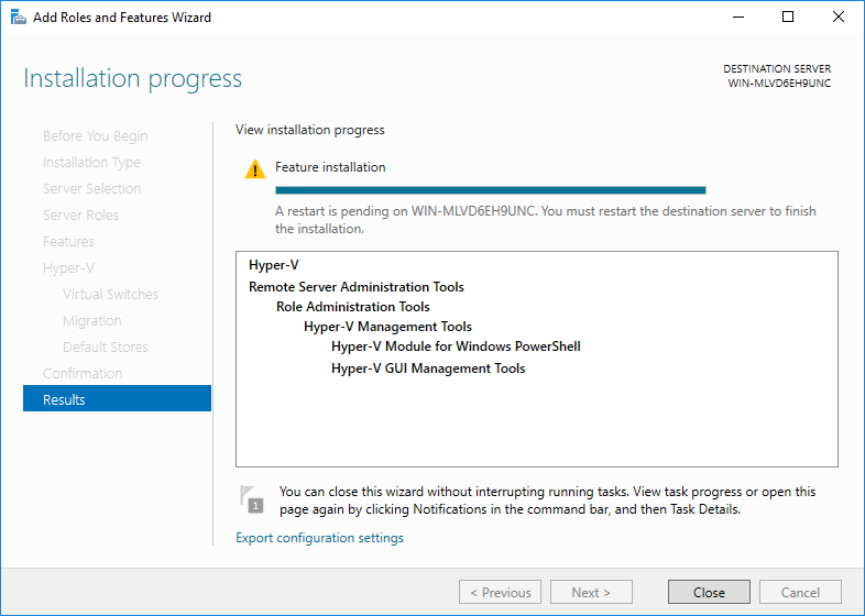 vault Hyper-V Installation