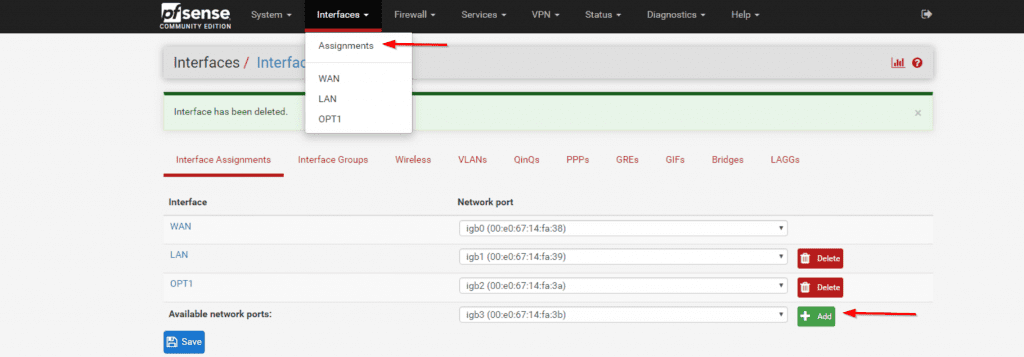 pfSense LAN Bridge