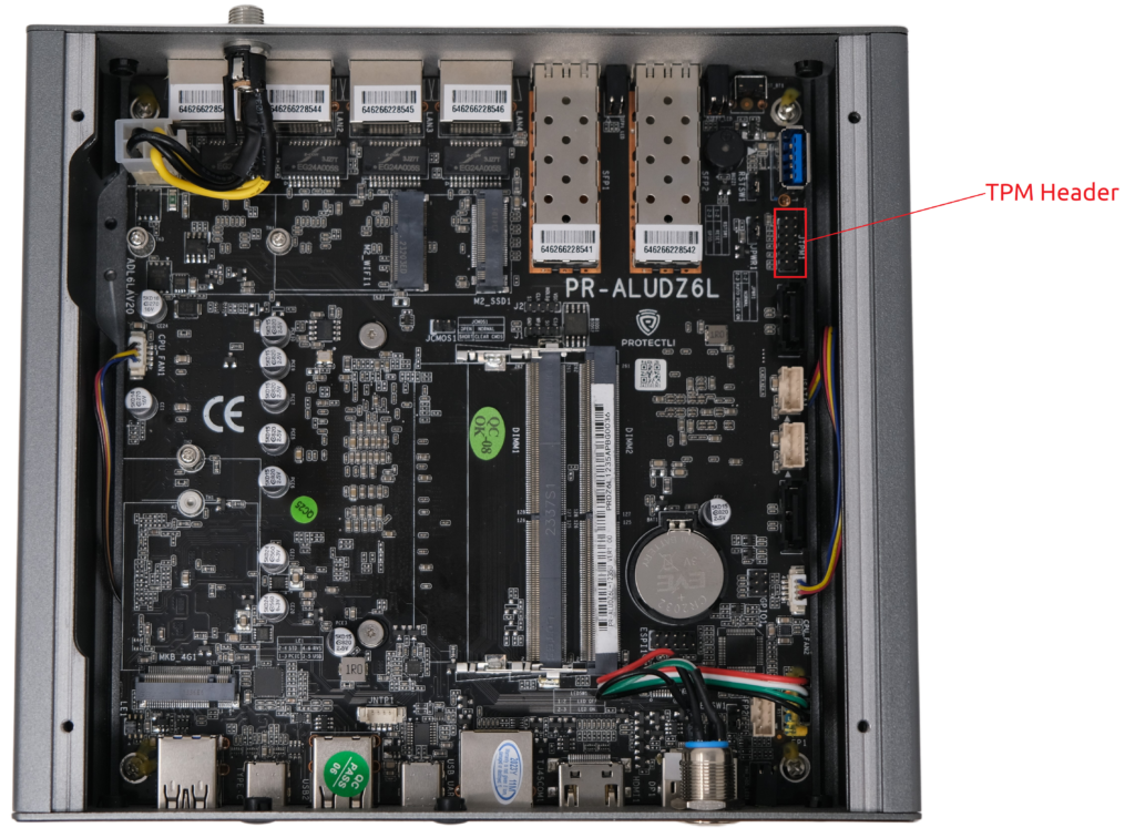 Protectli VP66xx TPM header location